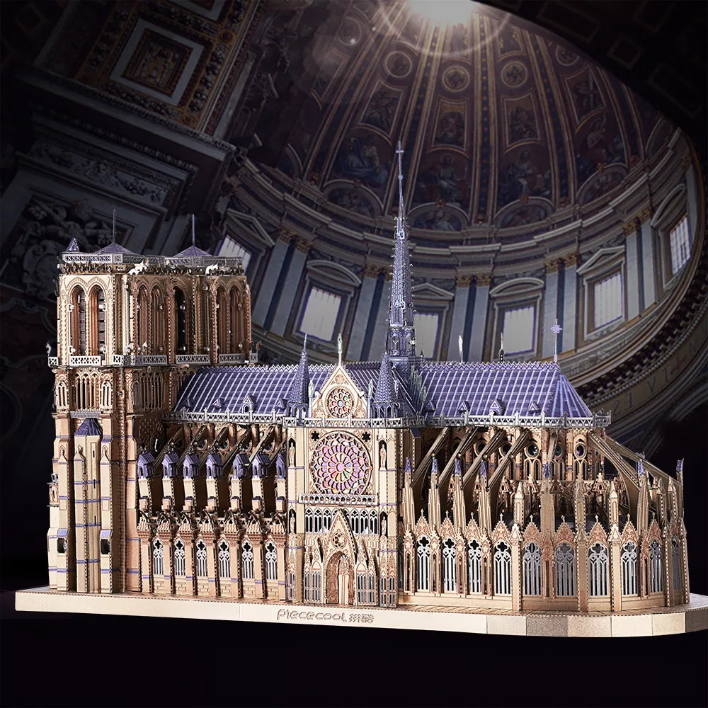 Rompecabezas de Metal 3D de la Catedral de Notre Dame de París