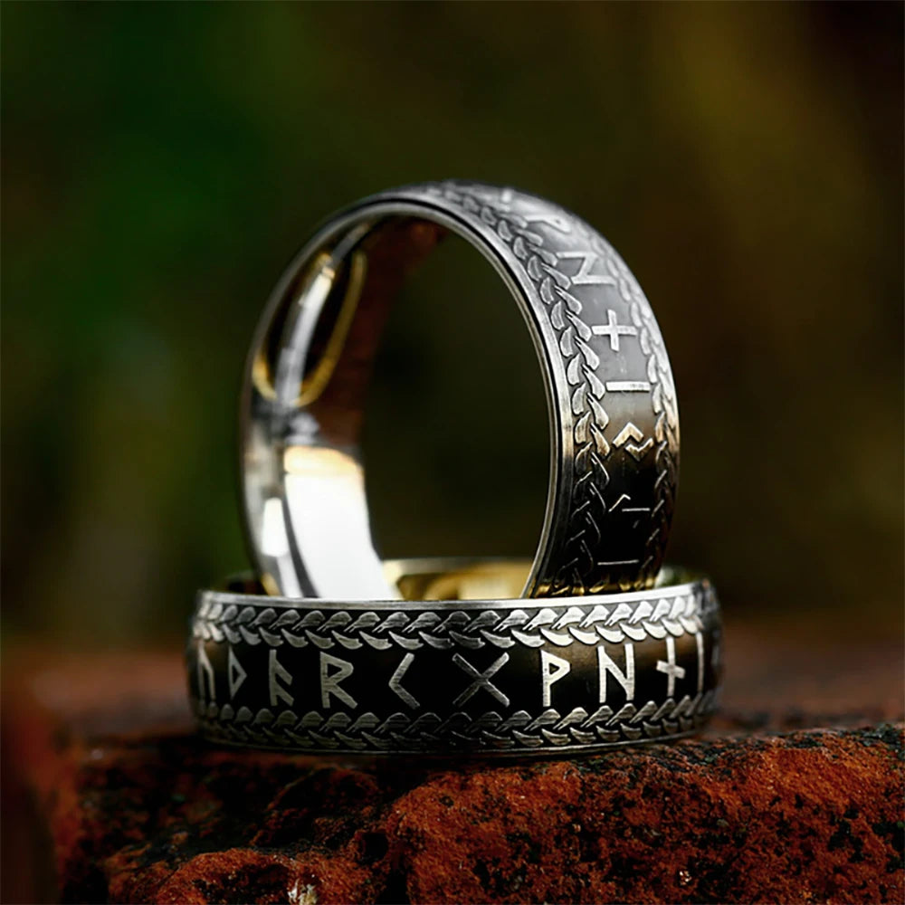 Anillos Vintage de Runas Vikingas Nórdicas