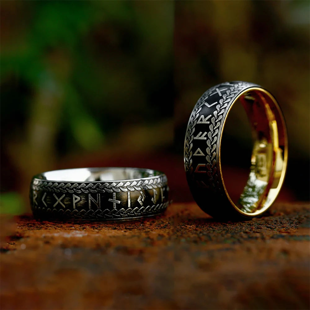 Anillos Vintage de Runas Vikingas Nórdicas