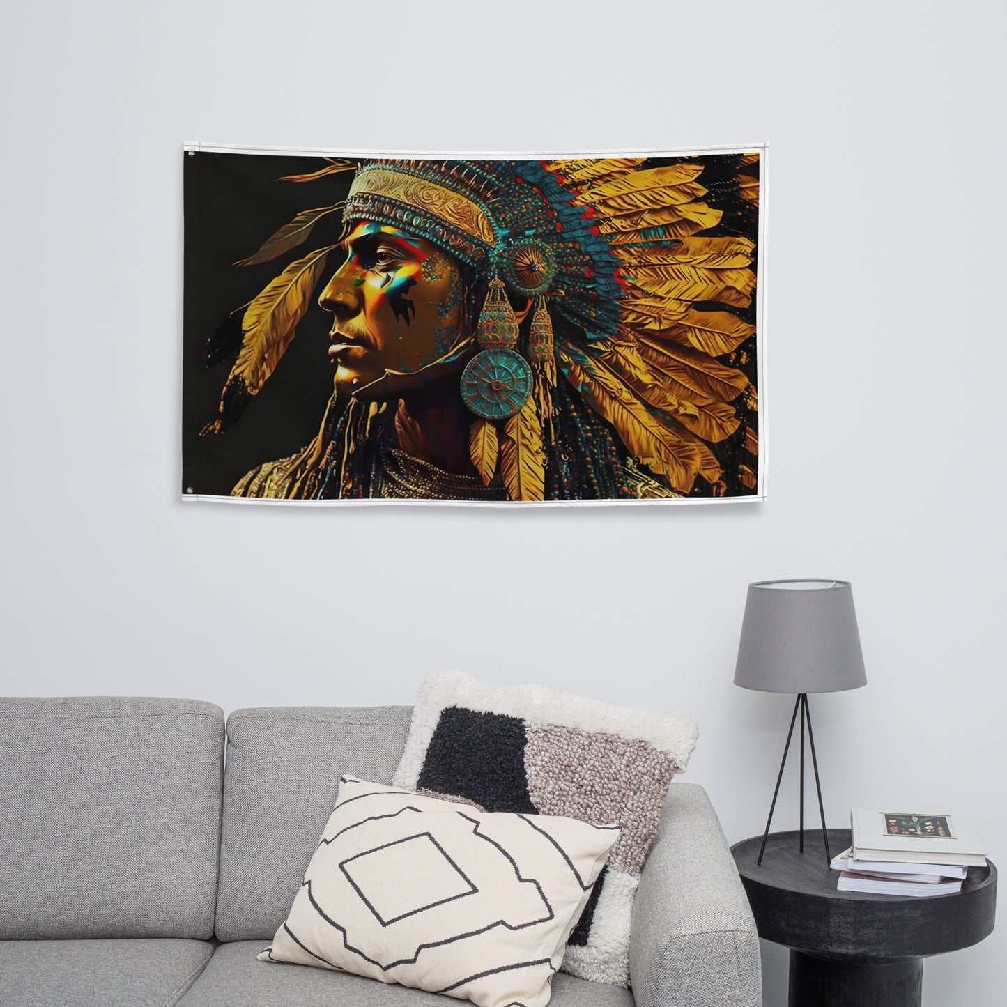 Lona Decorativa de Guerrero Apache