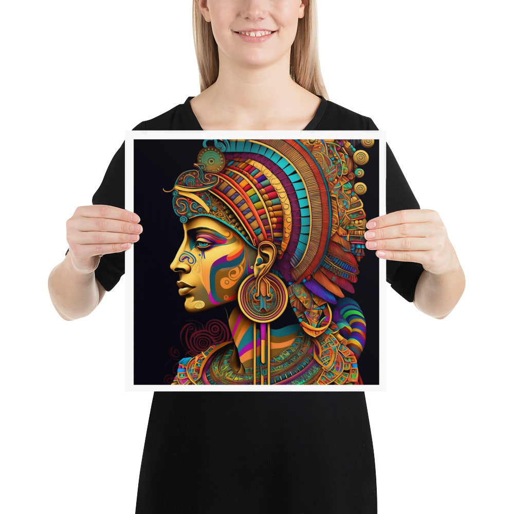 Póster Cuadrada de Reina Egipcia Hatshepsut