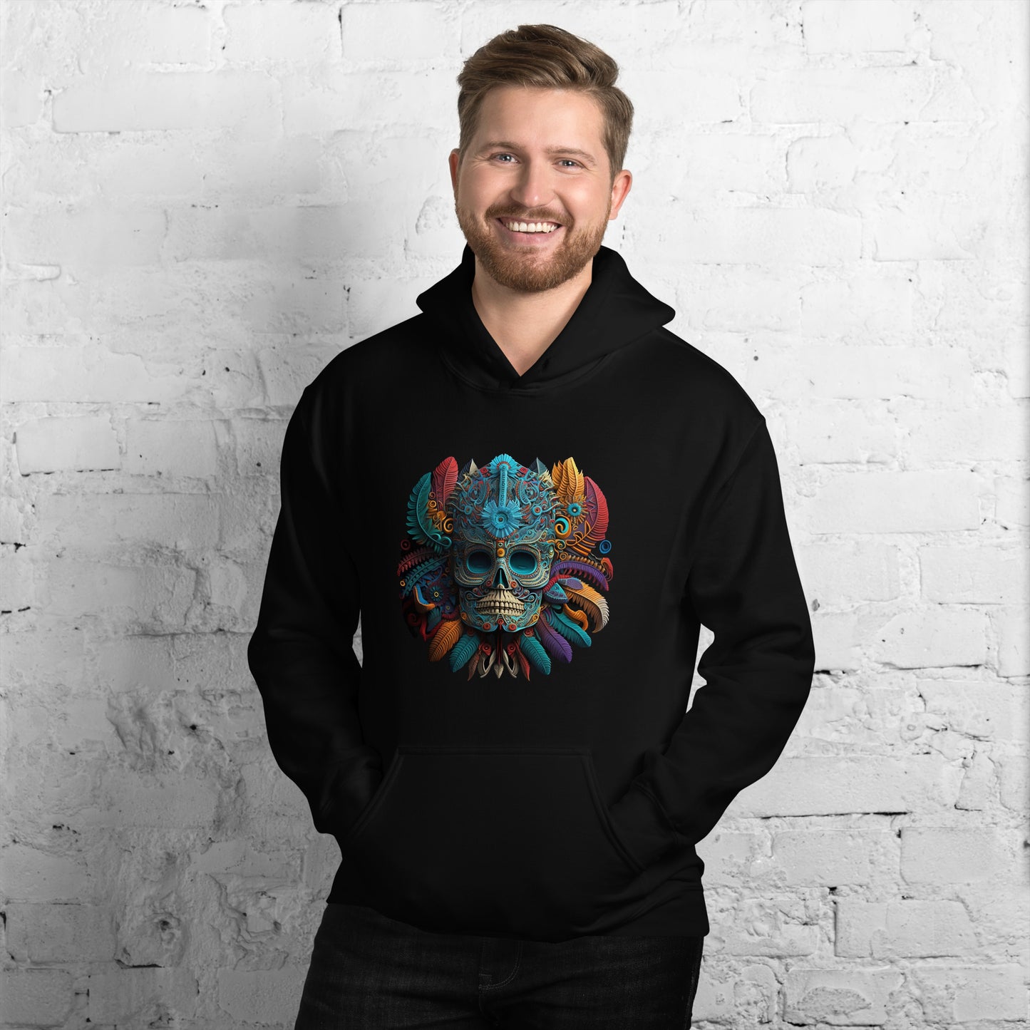 Sudadera con Capucha del Dios Azteca Huitchilopoztli