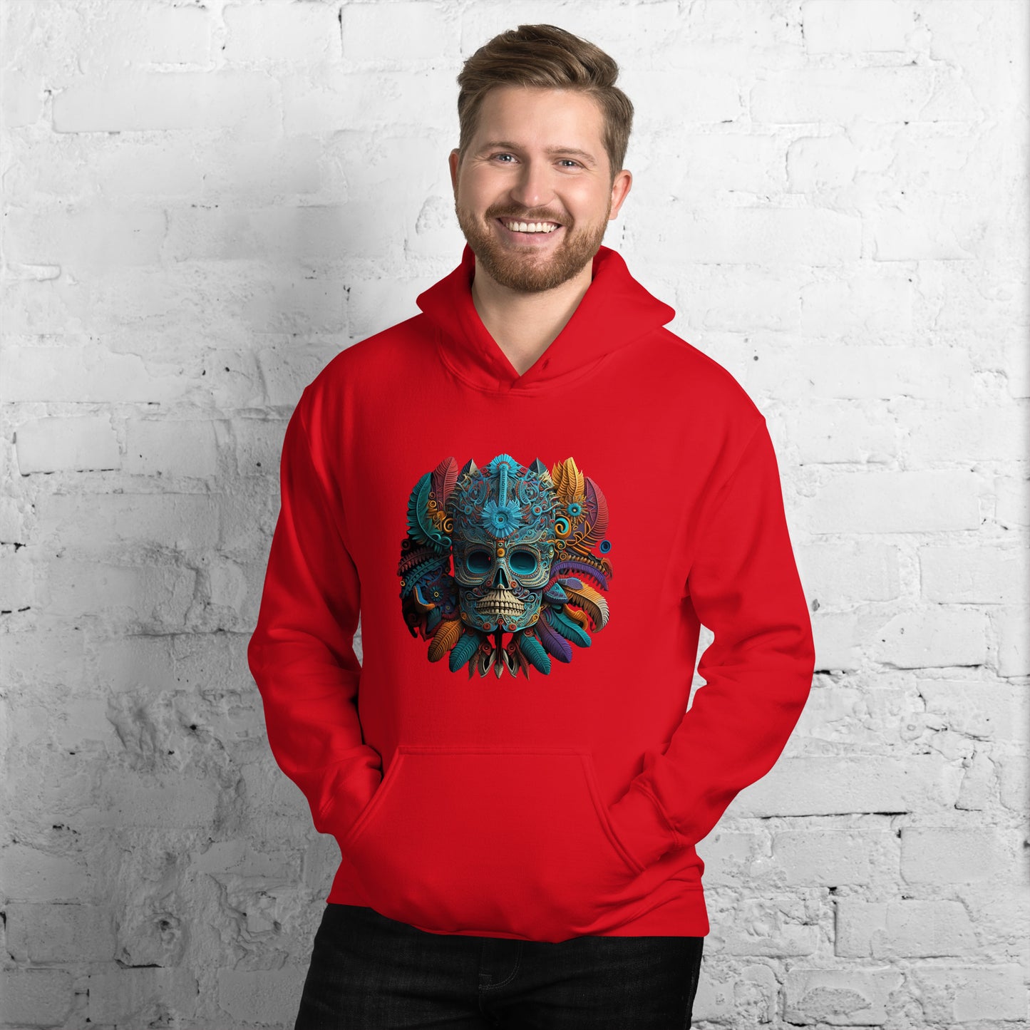 Sudadera con Capucha del Dios Azteca Huitchilopoztli