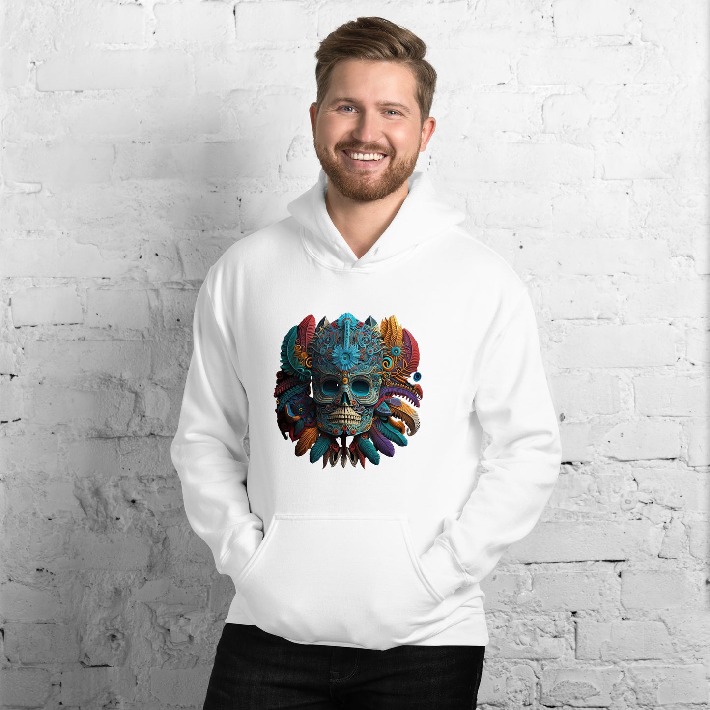 Sudadera con Capucha del Dios Azteca Huitchilopoztli