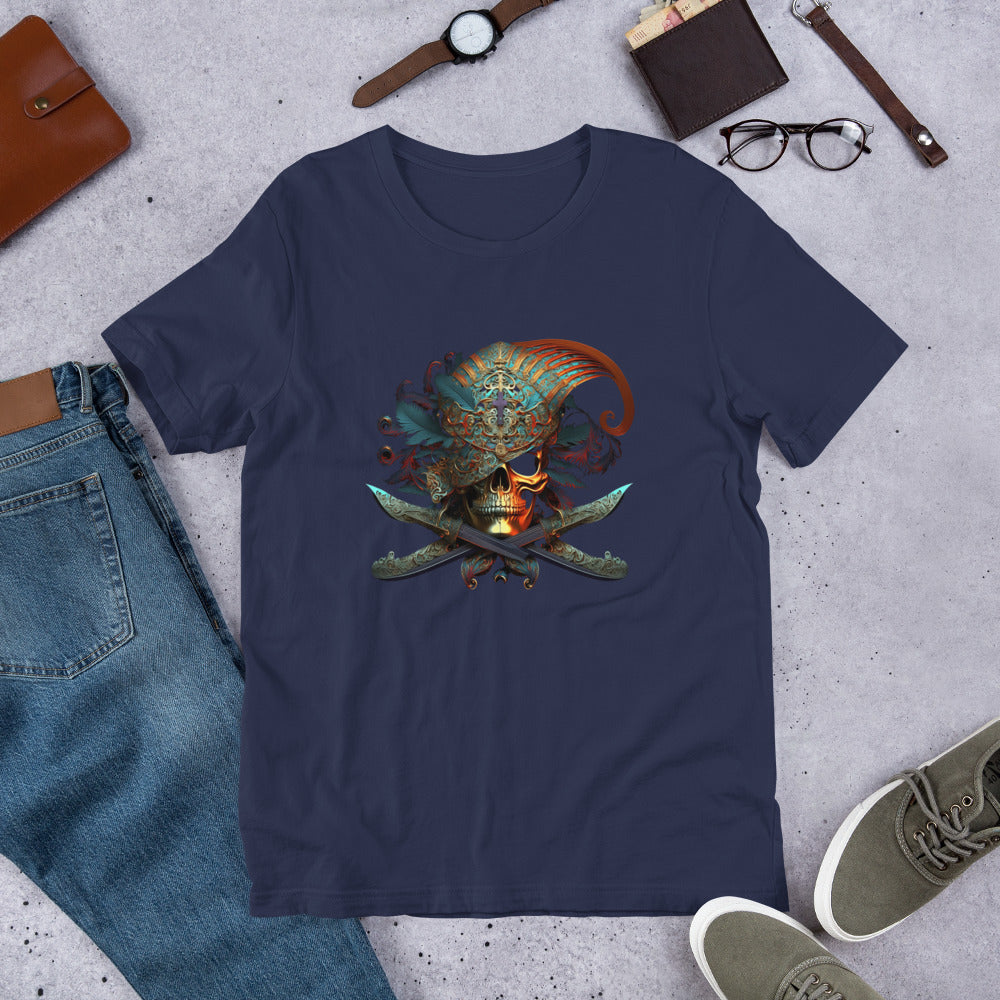 Camiseta de Escudo de Calavera de Pirata