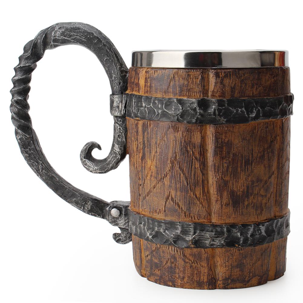 Tarro de Cerveza Vikingo Imitación Madera