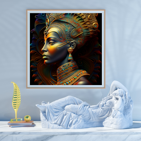 Póster Cuadrado Diosa Egipcia Nefertiti