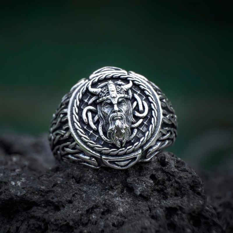 Anillo Retro de Guerrero Vikingo