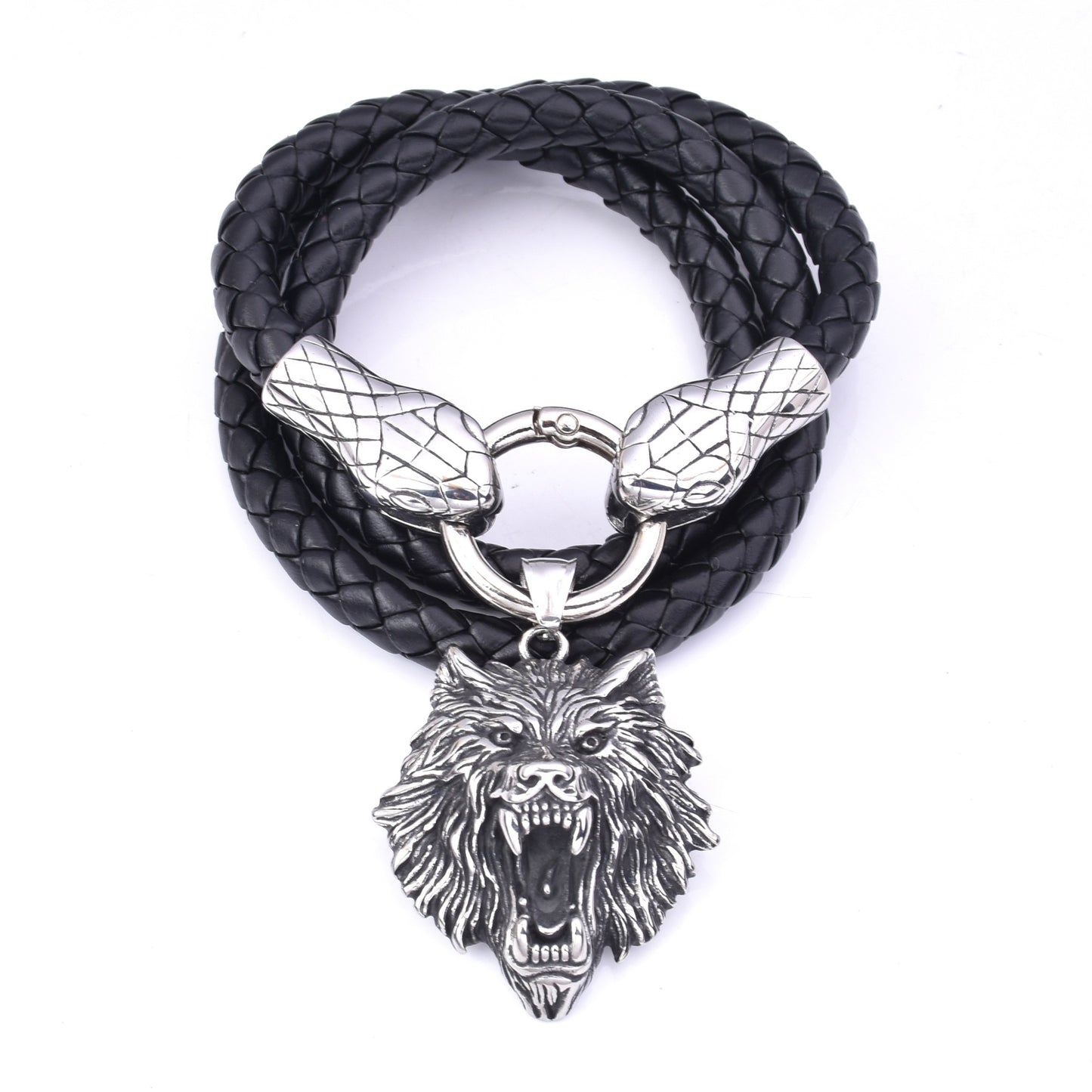 Collar Vikingo de Cuero de Lobo Fenrir