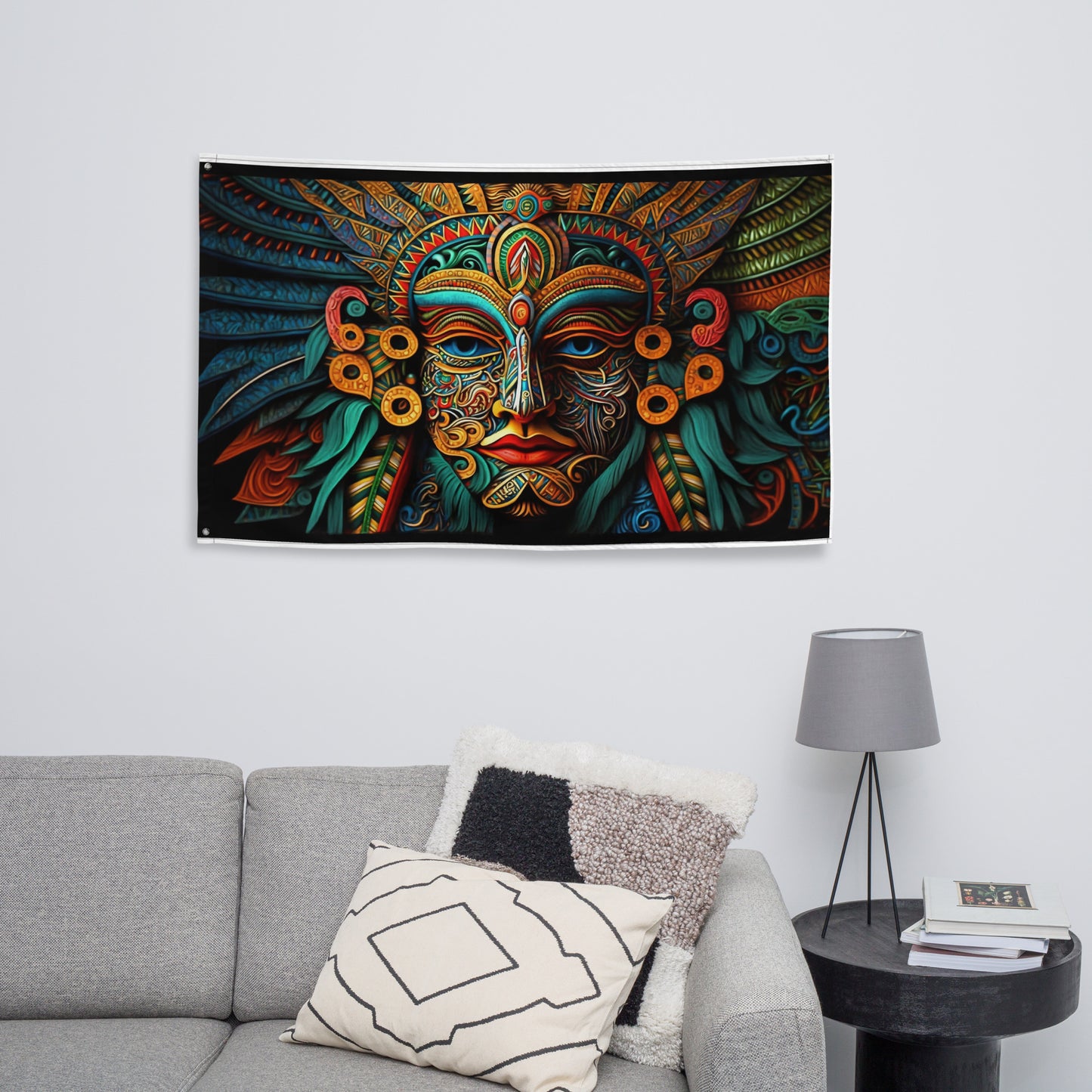 Lona Decorativa Dios Azteca Tezcatlipoca