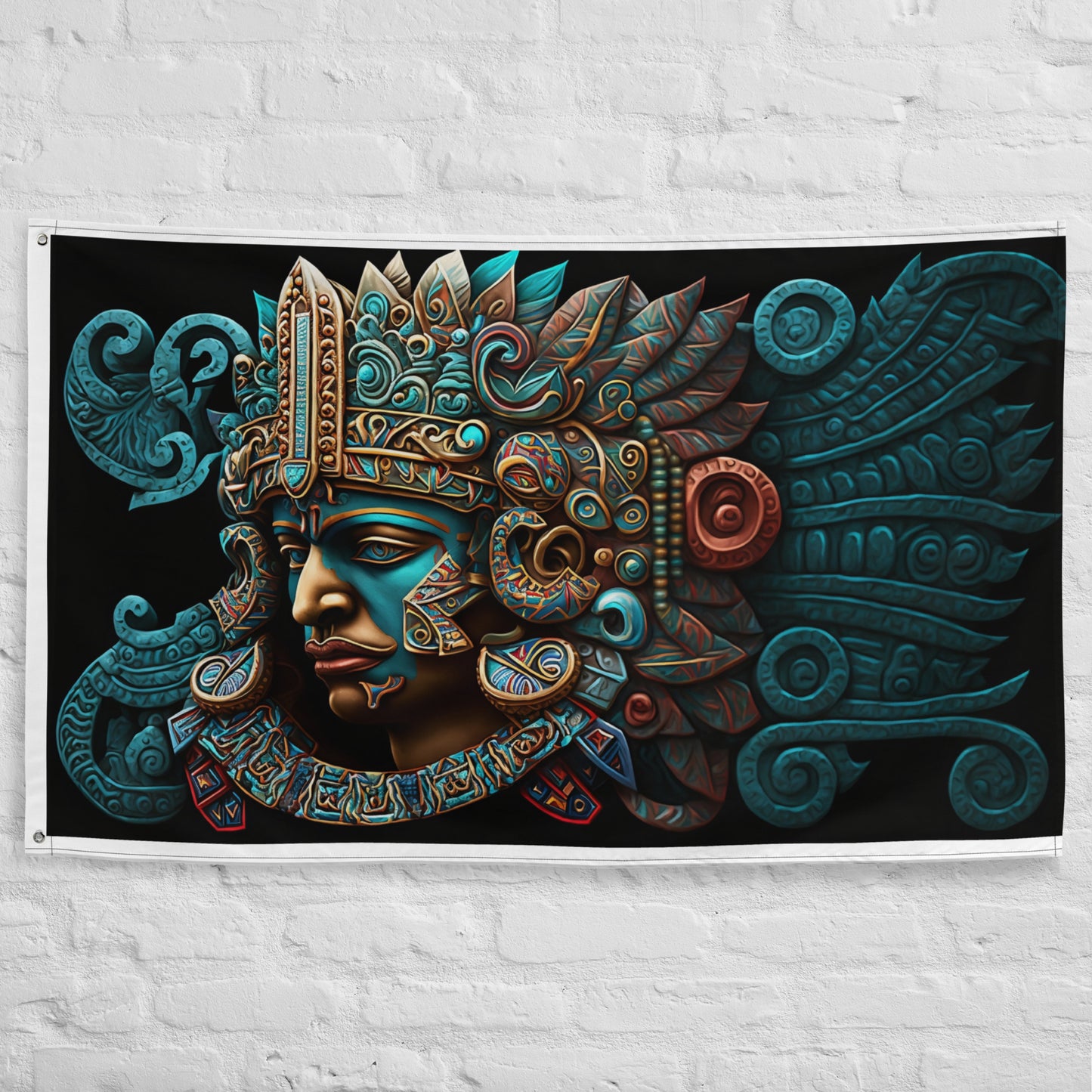 Lona Decorativa Dios Azteca Ehécatl