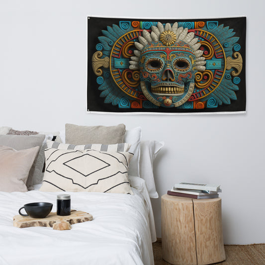 Lona Decorativa del Dios Azteca Tláloc