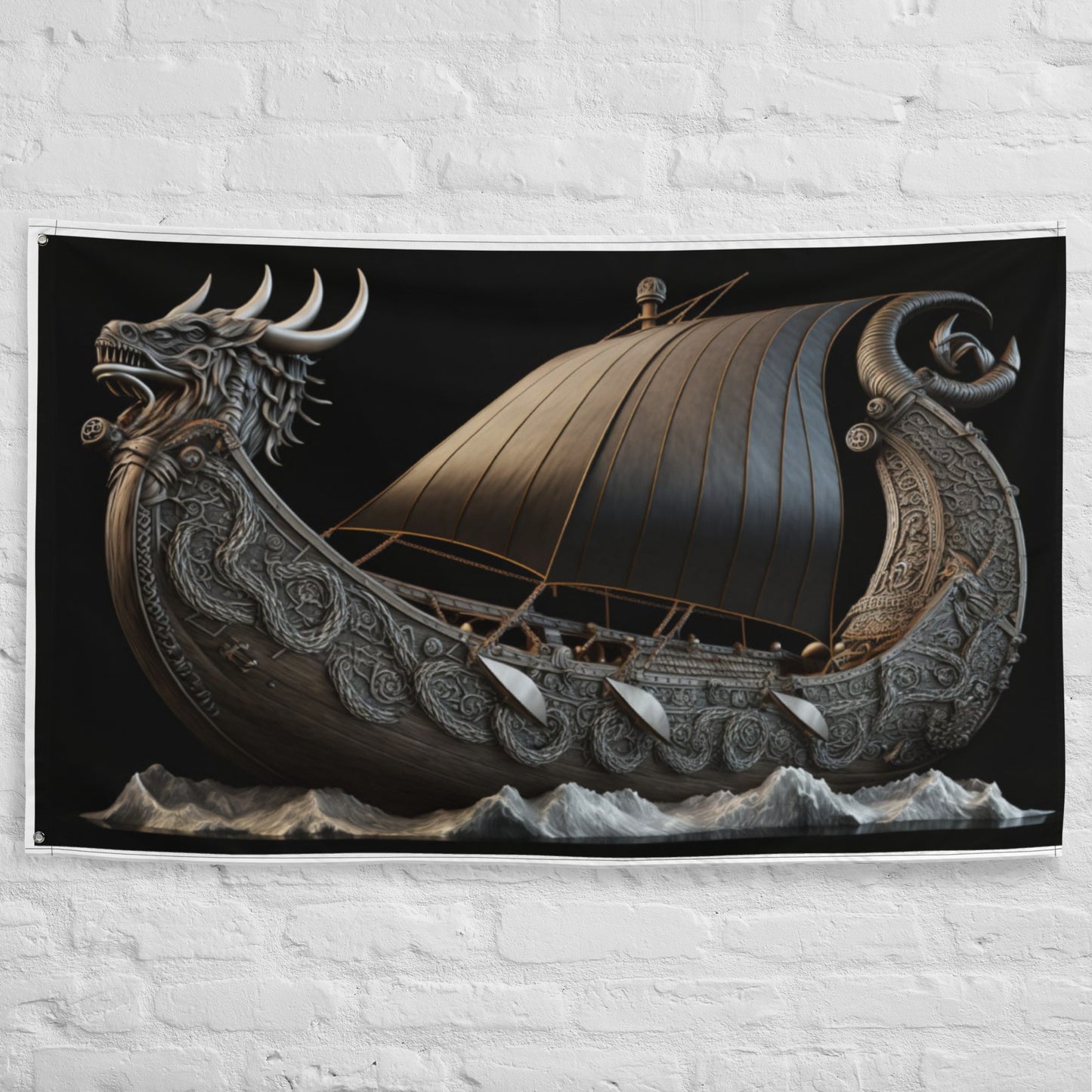 Lona Decorativa Barco Vikingo Drakkar