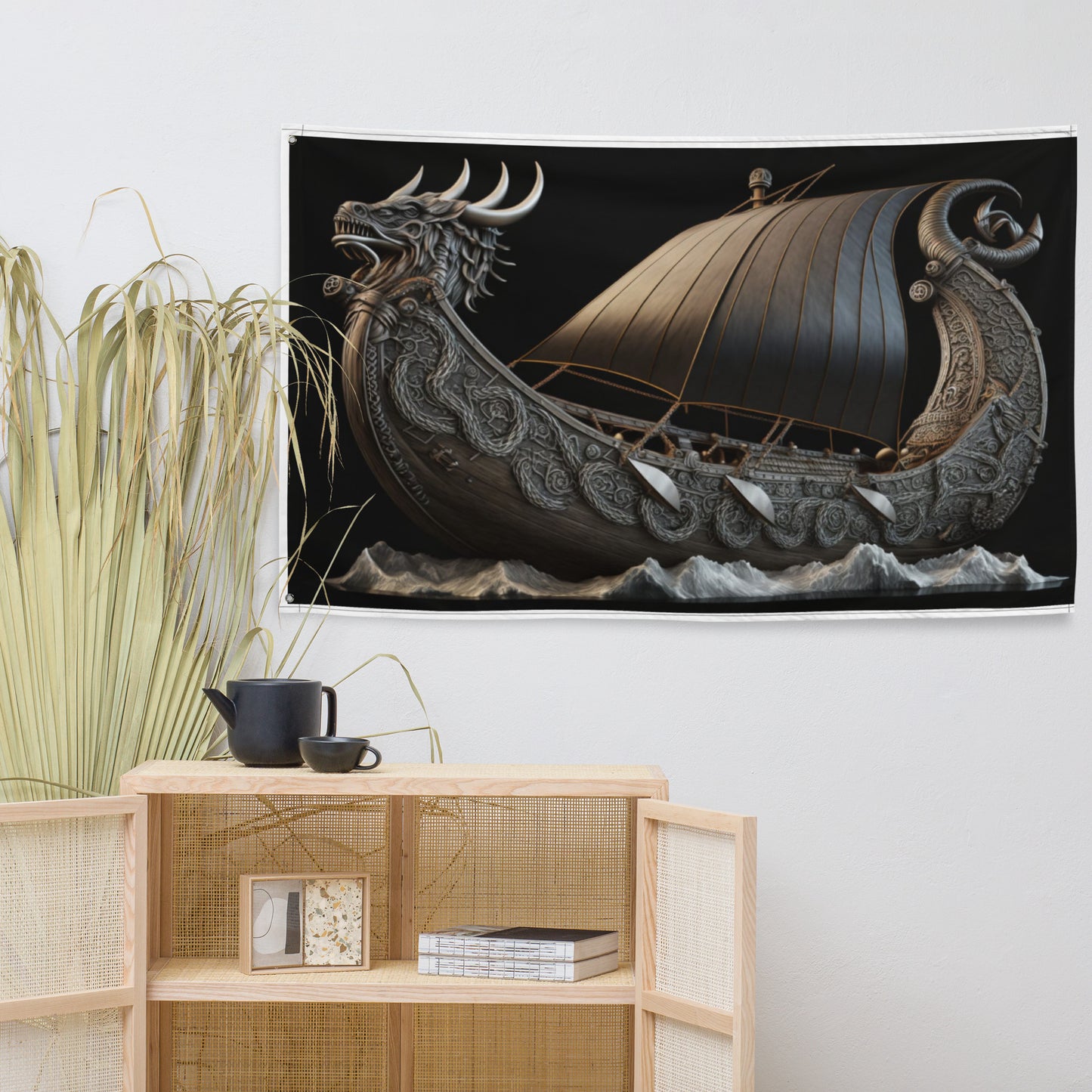 Lona Decorativa Barco Vikingo Drakkar