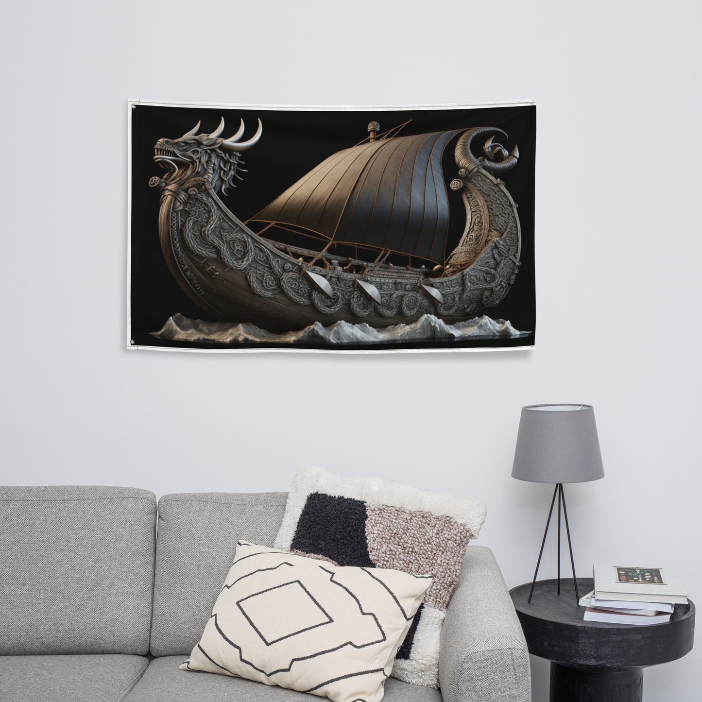 Lona Decorativa Barco Vikingo Drakkar