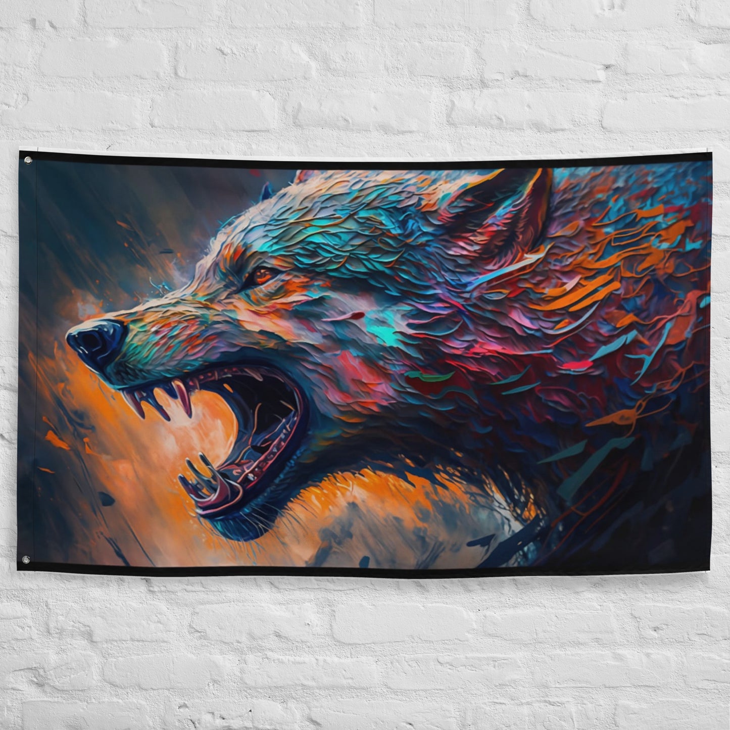 Lona Decorativa Lobo Mítico Vikingo Fenrir